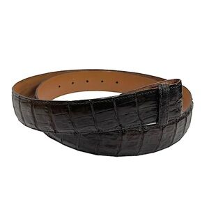 Scott Mallory SoHo New York Size 38 Genuine Croc Leather Brown Belt